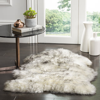 Safavieh Sheep Skin SHS121 Ivory / Smoke Grey Area Rug Room Scene