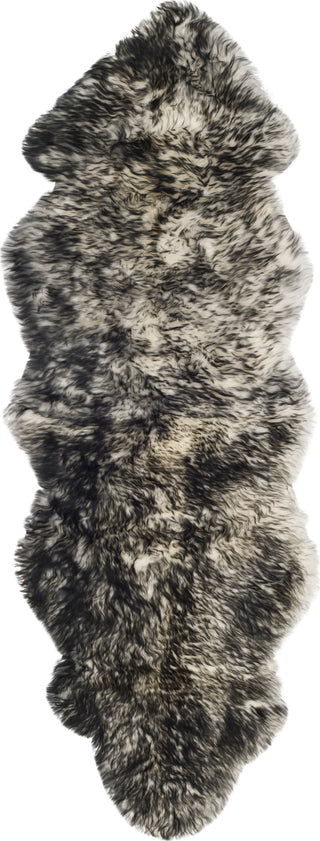 Safavieh Sheep Skin SHS121 Ivory / Dark Charcoal Area Rug 