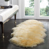 Safavieh Sheep Skin SHS121 Champagne Area Rug Room Scene