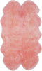 Safavieh Sheep Skin SHS121 Solid Pink Area Rug Main