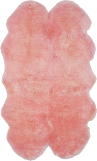 Safavieh Sheep Skin SHS121 Solid Pink Area Rug Main