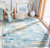 Safavieh Skyler SKY548J Teal / Gold Area Rug Room Scene