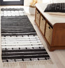 Safavieh Striped Kilim STK202Z Black / Ivory Area Rug Room Scene Feature