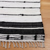 Safavieh Striped Kilim STK202Z Black / Ivory Area Rug Detail