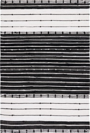 Safavieh Striped Kilim STK202Z Black / Ivory Area Rug main image