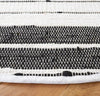 Safavieh Striped Kilim STK202Z Black / Ivory Area Rug Detail