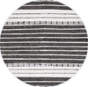 Safavieh Striped Kilim STK202Z Black / Ivory Area Rug Round