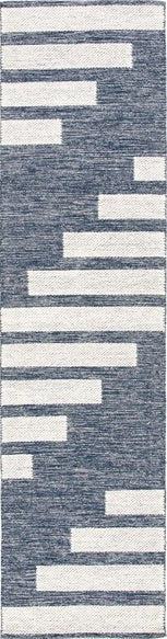 Safavieh Striped Kilim STK514N Navy / Ivory Area Rug Runner