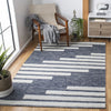 Safavieh Striped Kilim STK514N Navy / Ivory Area Rug Room Scene