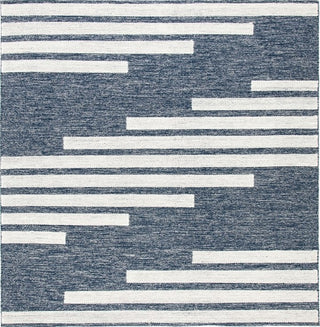 Safavieh Striped Kilim STK514N Navy / Ivory Area Rug Square