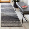 Safavieh Striped Kilim STK516Z Black / Ivory Area Rug Room Scene Feature