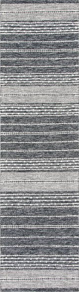 Safavieh Striped Kilim STK516Z Black / Ivory Area Rug Runner