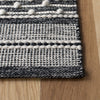 Safavieh Striped Kilim STK516Z Black / Ivory Area Rug Detail