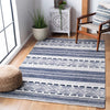 Safavieh Striped Kilim STK522N Navy / Ivory Area Rug Room Scene