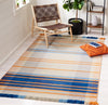 Safavieh Striped Kilim STK701B Beige / Blue Area Rug Room Scene Feature