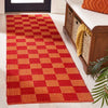 Safavieh Striped Kilim STK801Q Red / Rust Area Rug Room Scene Feature