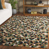 Safavieh Studio Leather STL105Y Green / Light Brown Area Rug Room Scene