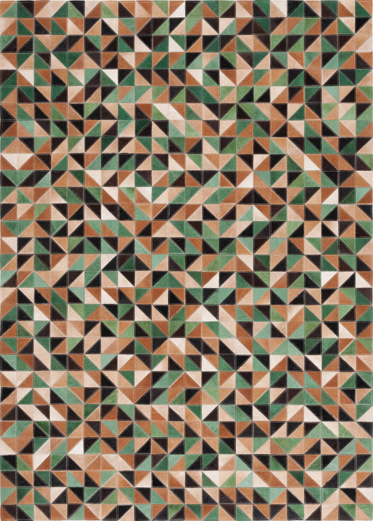 Safavieh Studio Leather STL105Y Green / Light Brown Area Rug main image