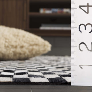 Safavieh Studio Leather STL108A Ivory / Black Area Rug Detail