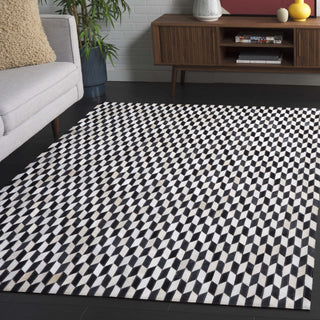 Safavieh Studio Leather STL108A Ivory / Black Area Rug Room Scene