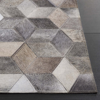 Safavieh Studio Leather STL110F Grey / Light Brown Area Rug Detail