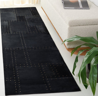 Safavieh Studio Leather STL174Z Black Area Rug Room Scene