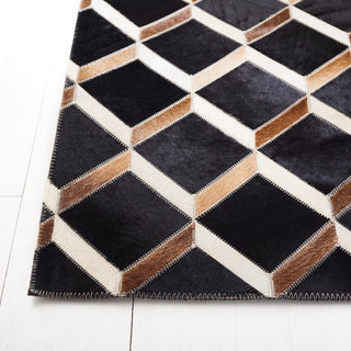 Safavieh Studio Leather STL901Z Black / Brown Area Rug Detail
