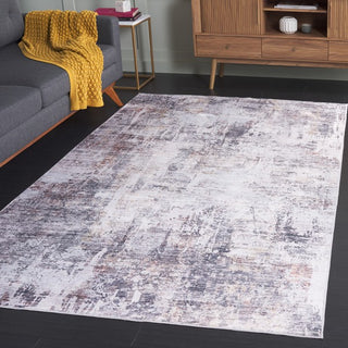 Safavieh Santa Monica STM318 Beige / Charcoal Machine Washable Area Rug