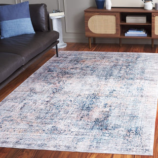 Safavieh Santa Monica STM539 Navy / Beige Machine Washable Area Rug