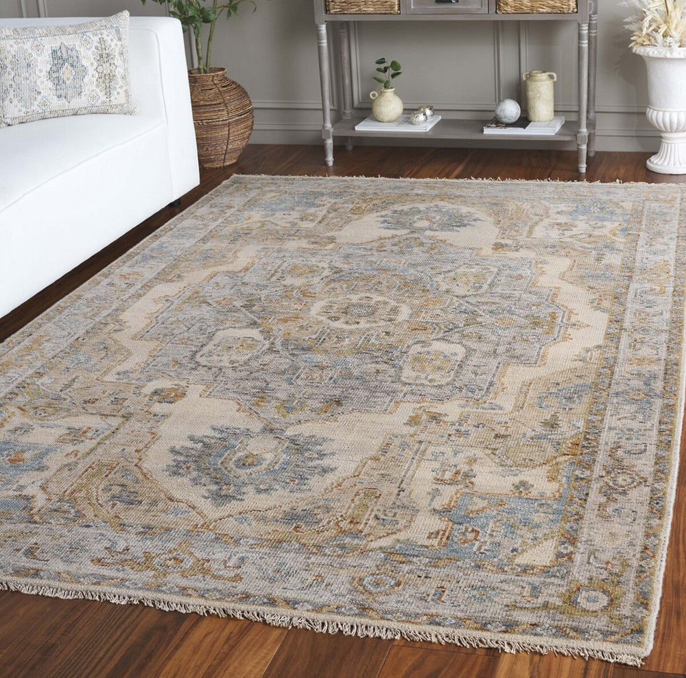 Safavieh Sultanabad SUL1102B Beige / Grey Area Rug Room Scene Feature