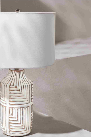 Safavieh Dione TBL2006A Ivory Lamp Room Scene Off Feature