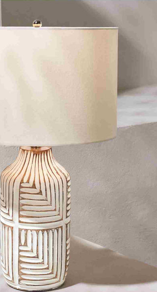 Safavieh Dione TBL2006A Ivory Lamp Room Scene On Feature