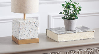 Safavieh Jarelle TBL3001A Natural / Gold Lamp Room Scene On Feature