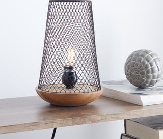Safavieh Haynes TBL3003A Black / Natural Lamp Room Scene On Feature