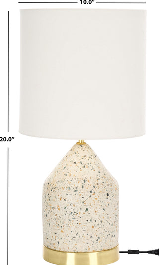 Safavieh Nicolai TBL3010A White / Gold Lamp Main On
