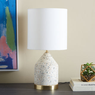 Safavieh Nicolai TBL3010A White / Gold Lamp Room Scene On Feature