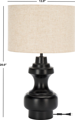 Safavieh Junjo TBL3013A Black Lamp Main On