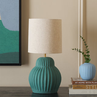 Safavieh Destryn TBL3014A Teal Lamp Room Scene Off Feature