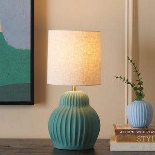 Safavieh Destryn TBL3014A Teal Lamp Room Scene On Feature