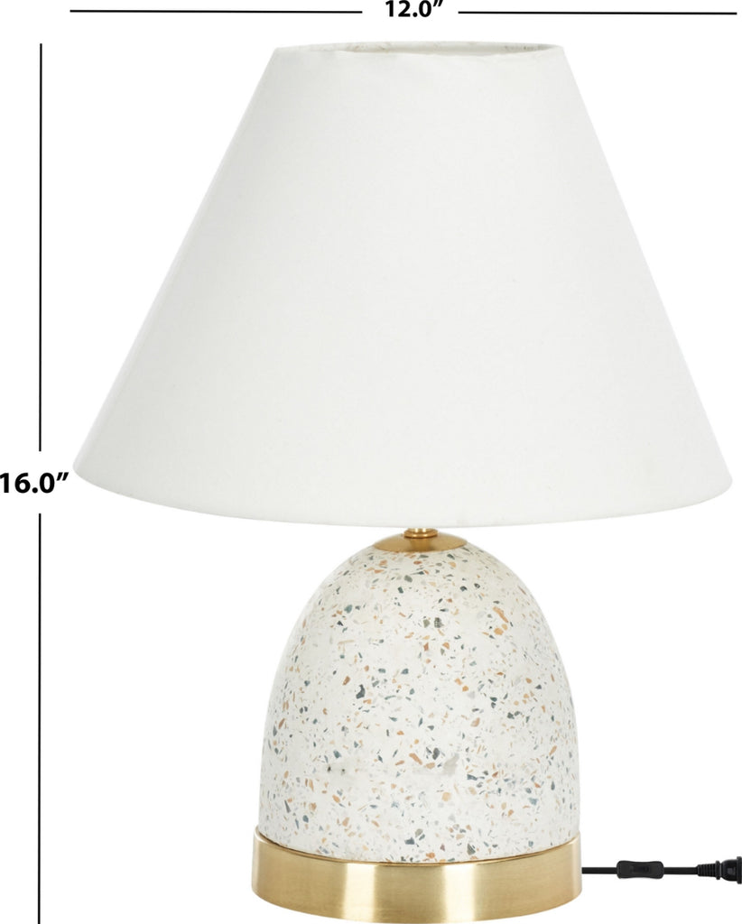 Safavieh Nicolai TBL3015A White / Gold Lamp main image