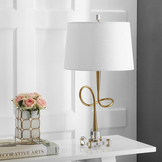 Safavieh Hensley TBL4002A Gold / Clear Lamp Room Scene Off Feature