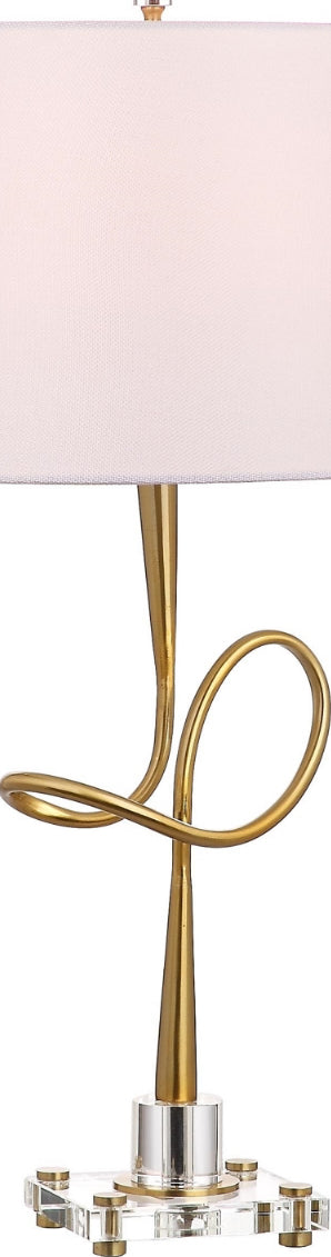 Safavieh Hensley TBL4002A Gold / Clear Lamp Main On