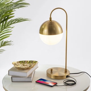 Safavieh Cappi TBL4040A Brass Lamp Room Scene On Feature