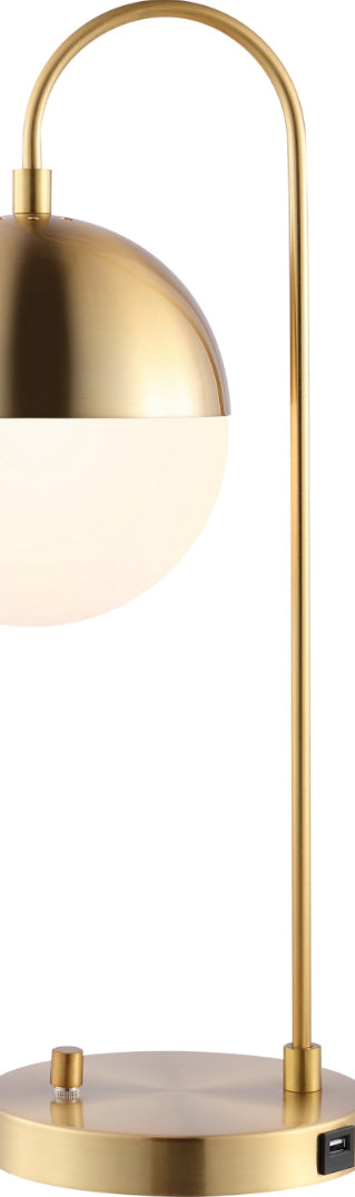 Safavieh Cappi TBL4040A Brass Lamp Main On