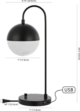 Safavieh Cappi TBL4040B Black Lamp Main On