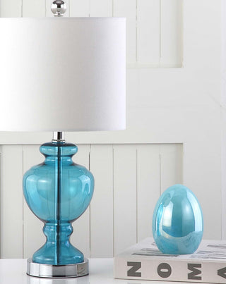 Safavieh Marine TBL4041A Blue / Charcoal Lamp Room Scene Off Feature