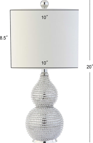 Safavieh Clarabel TBL4042A Chrome Lamp main image