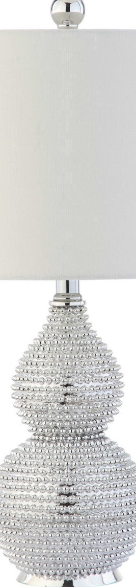 Safavieh Clarabel TBL4042A Chrome Lamp Main Off