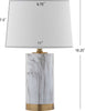 Safavieh Clarabel TBL4043A White Marble / Gold Lamp main image