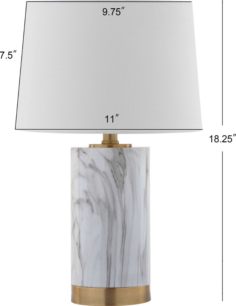 Safavieh Clarabel TBL4043A White Marble / Gold Lamp main image